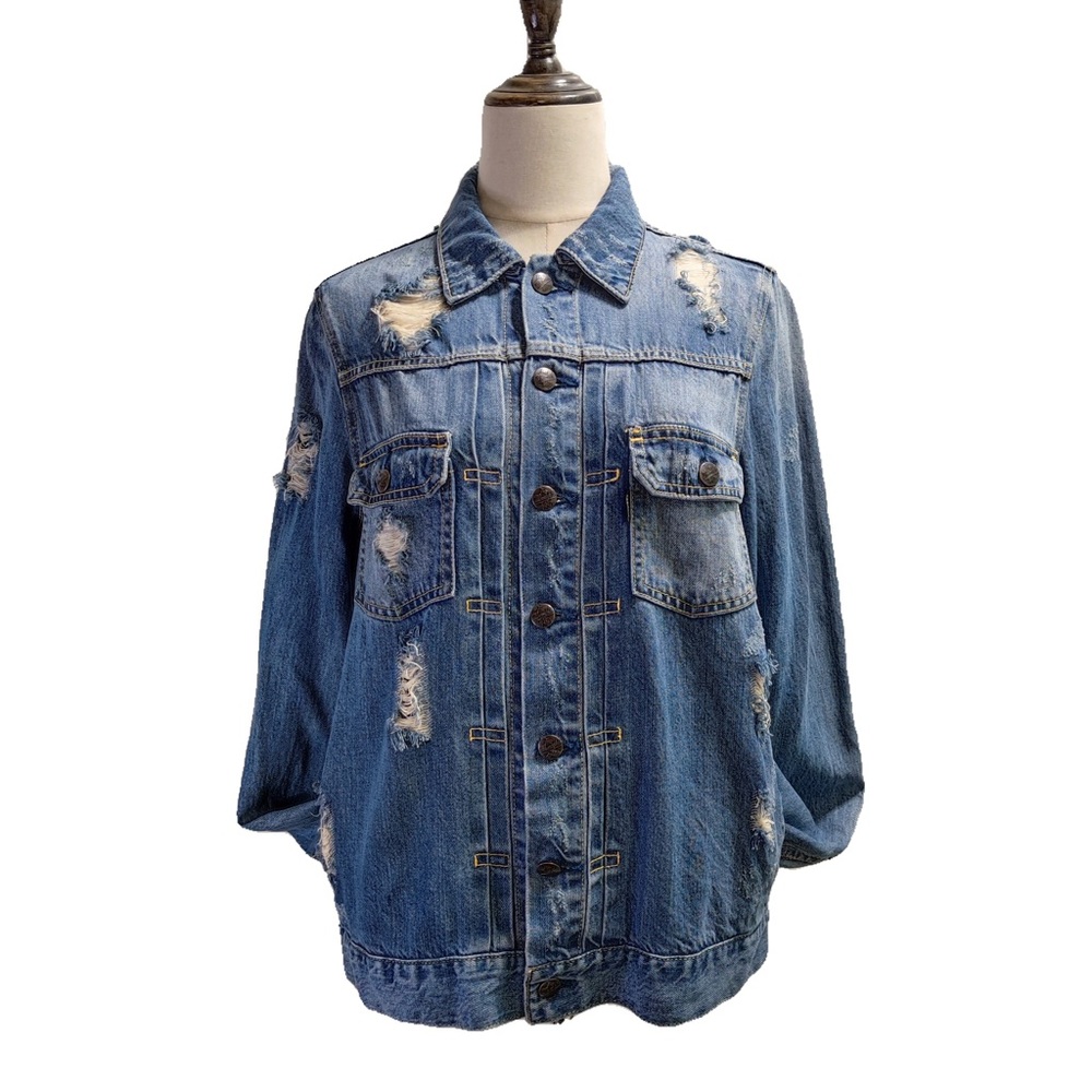 Light weight Crushed Denim Jacket